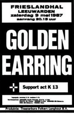 Golden Earring show poster May 09, 1987 Leeuwarden - Frieslandhal